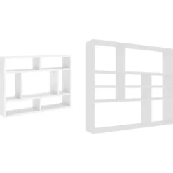 vidaXL - Wandmeubel - Wit - Bewerkt hout Online