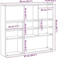 vidaXL - Wandmeubel - Zwart - Bewerkt hout Clearance