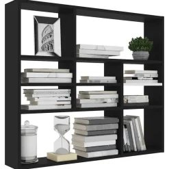 vidaXL - Wandmeubel - Zwart - Bewerkt hout Clearance