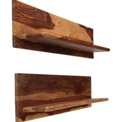vidaXL - Wandplank - Bruin - Hout - 118 x 26 x 20 cm - 2 stuks Discount