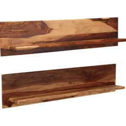 vidaXL - Wandplank - Bruin - Hout - 118 x 26 x 20 cm - 2 stuks Discount