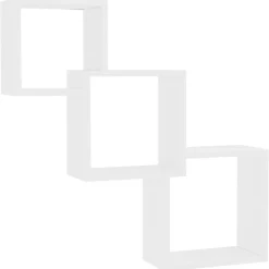 vidaXL - Wandplank - Wit - Bewerkt hout Online