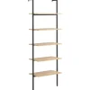 vidaXL - Wandrek met 5 schappen - Bruin - Bewerkt hout - 64 x 35 x 185 cm