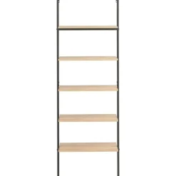 vidaXL - Wandrek met 5 schappen - Bruin - Bewerkt hout - 64 x 35 x 185 cm