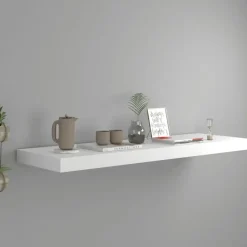 vidaXL - Wandschap - Wit - MDF - 80 x 23.5 x 3.8 cm