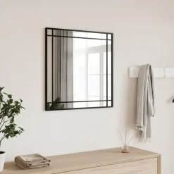 vidaXL - Wandspiegel - Zwart - IJzer - 60 x 60 cm Sale