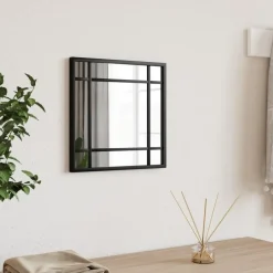 vidaXL - Wandspiegel - Zwart - IJzer - 30 x 30 cm Best