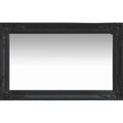 vidaXL - Wandspiegel - Zwart - Hout - 50 x 80 cm New