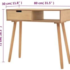 vidaXL - Wandtafel - Bruin - Grenenhout New