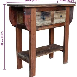 vidaXL - Wandtafel - Bruin - Hout Clearance