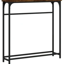 vidaXL - Wandtafel - Gerookt eiken - Bewerkt hout - 75x19.5x75 cm Best