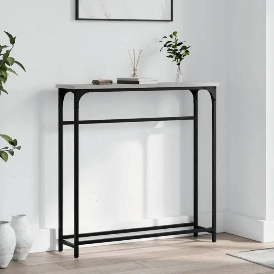 vidaXL - Wandtafel - Grijs sonoma eiken - Bewerkt hout - 75x19.5x75 cm Outlet