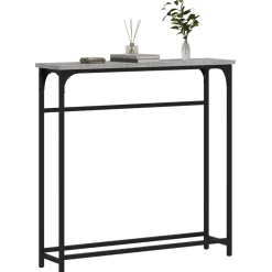 vidaXL - Wandtafel - Grijs sonoma eiken - Bewerkt hout - 75x19.5x75 cm Outlet