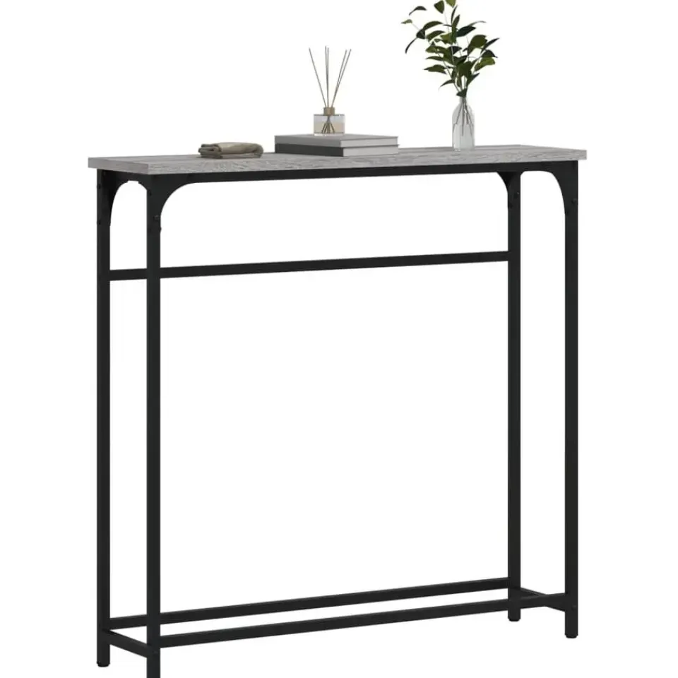 vidaXL - Wandtafel - Grijs sonoma eiken - Bewerkt hout - 75x19.5x75 cm Outlet