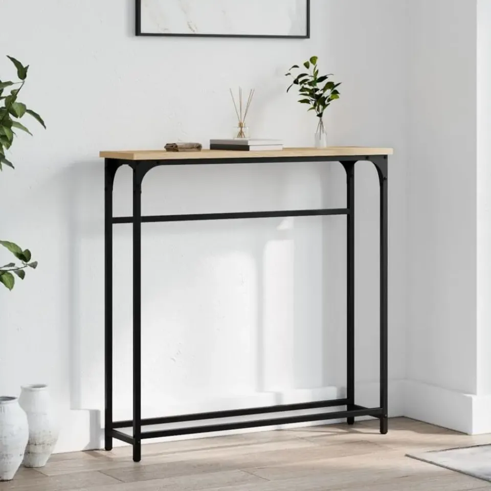 vidaXL - Wandtafel - Sonoma eiken - Bewerkt hout - 75x19.5x75 cm New