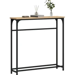 vidaXL - Wandtafel - Sonoma eiken - Bewerkt hout - 75x19.5x75 cm New