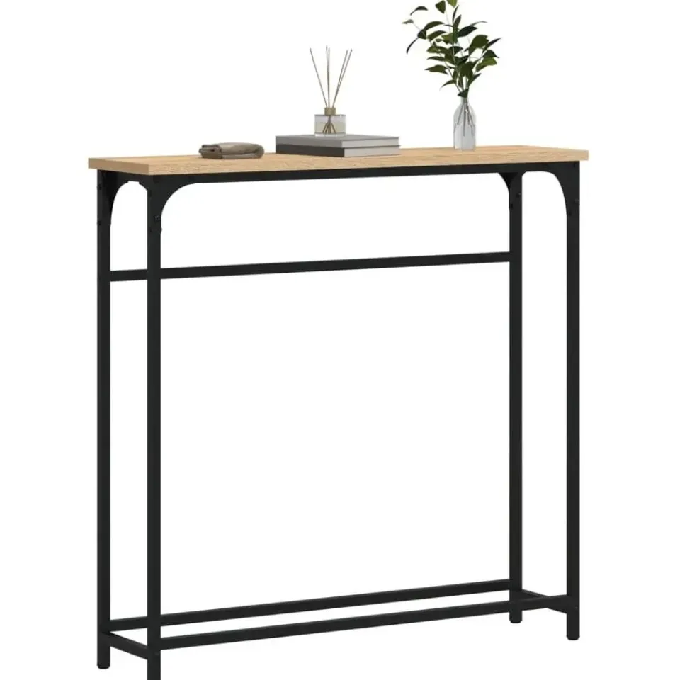 vidaXL - Wandtafel - Sonoma eiken - Bewerkt hout - 75x19.5x75 cm New