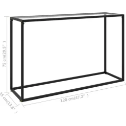 vidaXL - Wandtafel - Transparent - Glas - 120 x 35 x 75 cm Best