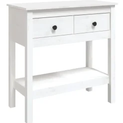 vidaXL - Wandtafel - Wit - Grenenhout Outlet