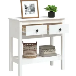 vidaXL - Wandtafel - Wit - Grenenhout Outlet