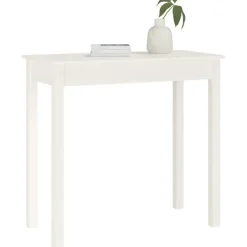 vidaXL - Wandtafel - Wit - Massief grenenhout - 80x40x75 cm Best