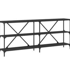 vidaXL - Wandtafel - Zwart - Bewerkt hout Outlet