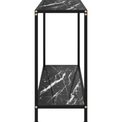 vidaXL - Wandtafel - Zwart - Glas - 120 x 35 x 75 cm Online