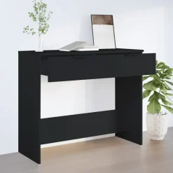 vidaXL - Wandtafel - Zwart - Bewerkt hout New