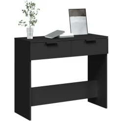 vidaXL - Wandtafel - Zwart - Bewerkt hout New