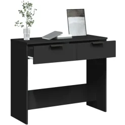 vidaXL - Wandtafel - Zwart - Bewerkt hout New