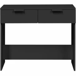 vidaXL - Wandtafel - Zwart - Bewerkt hout New