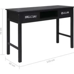 vidaXL - Wandtafel - Zwart - Hout Outlet