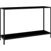 vidaXL - Wandtafel - Zwart - Glas - 120 x 35 x 75 cm Best