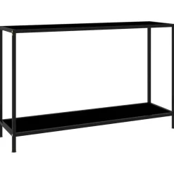 vidaXL - Wandtafel - Zwart - Glas - 120 x 35 x 75 cm Best