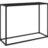 vidaXL - Wandtafel - Zwart - Glas - 100 x 35 x 75 cm Clearance