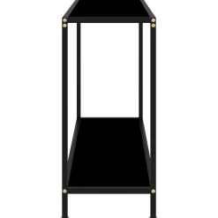 vidaXL - Wandtafel - Zwart - Glas - 100 x 35 x 75 cm New