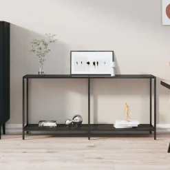 vidaXL - Wandtafel - Zwart - Glas