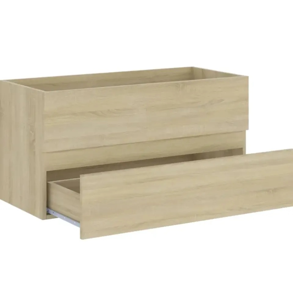 vidaXL - Wastafelkast - Bruin - Bewerkt hout - 90 x 38.5 x 45 cm Sale