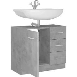 vidaXL - Wastafelkast - Grijs - Bewerkt hout Sale