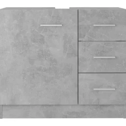 vidaXL - Wastafelkast - Grijs - Bewerkt hout Sale