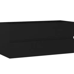 vidaXL - Wastafelkast - Zwart - Bewerkt hout - 100 x 38.5 x 45 cm Outlet