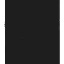 vidaXL - Wastafelkast - Zwart - Bewerkt hout - 80 x 38.5 x 46 cm Sale