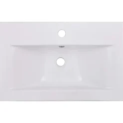 vidaXL - Wastafelkast En Wastafel - Zwart - Bewerkt hout - 60 x 38.5 x 46 cm Discount