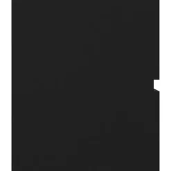 vidaXL - Wastafelkast En Wastafel - Zwart - Bewerkt hout - 90 x 38.5 x 45 cm Clearance