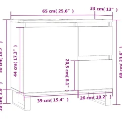 vidaXL - Wastafelonderkast met 2 lades - Wit - Bewerkt hout en ijzer - 65 cm Outlet