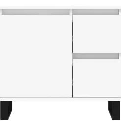 vidaXL - Wastafelonderkast met 2 lades - Wit - Bewerkt hout en ijzer - 65 cm Outlet