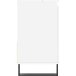 vidaXL - Wastafelonderkast met 2 lades - Wit - Bewerkt hout en ijzer - 65 cm Outlet