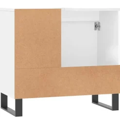 vidaXL - Wastafelonderkast met 2 lades - Wit - Bewerkt hout en ijzer - 65 cm Outlet