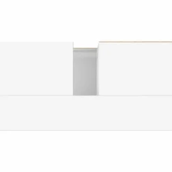 vidaXL - Wastafelonderkast met 2 lades - Wit - Bewerkt hout en ijzer - 65 cm Outlet