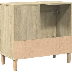 vidaXL - Wastafelonderkast met 1 deur 2 lades - Sonoma eiken - 65x33x60 cm Sale
